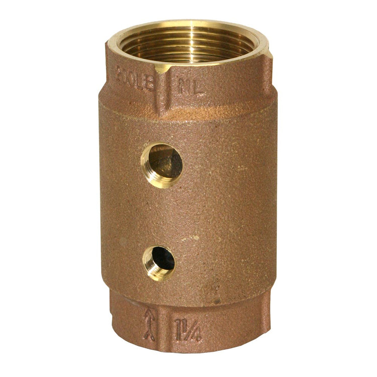 No-Lead Side Tapped Brass Check Valve – Dual Taps, Vertical/Horizontal Use | CVRTNL