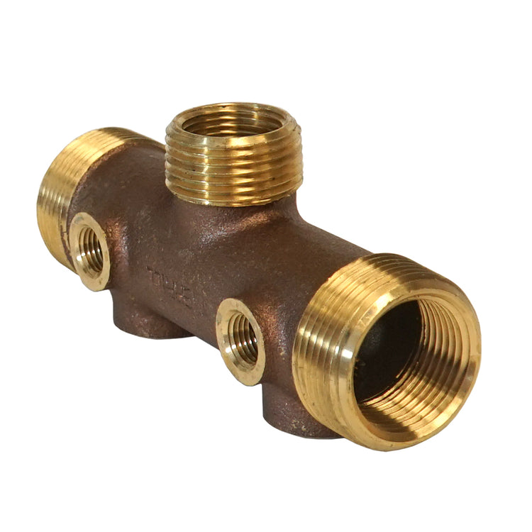 1" No Lead Brass Tank Tee – Cast, Durable Water Well Plumbing Fitting