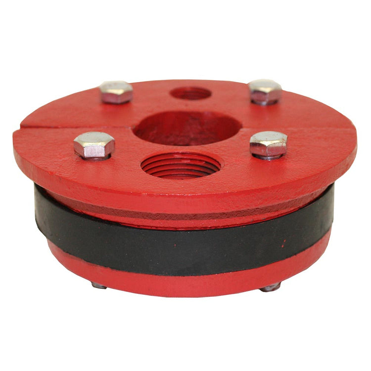 WS Series Cast Iron Well Seal – Single Drop Pipe with Split Top Plate, Cable Tapping & Vent | WS Split