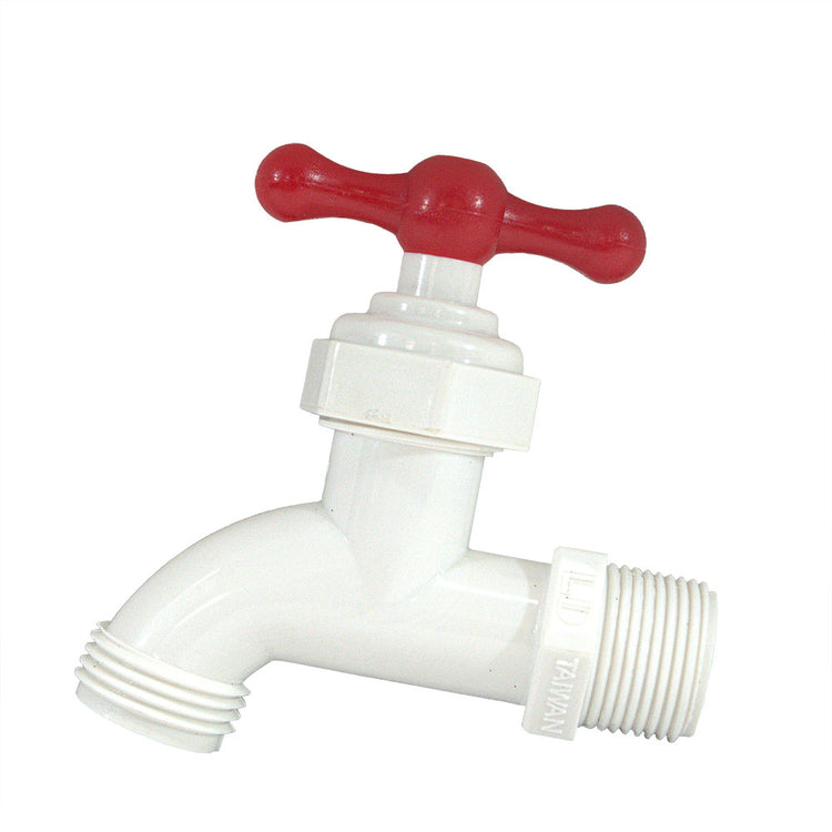 PVC Boiler Drain Valve with Hose Bibb – Gray | Corrosion-Resistant Drain Valve for Residential & Commercial Use