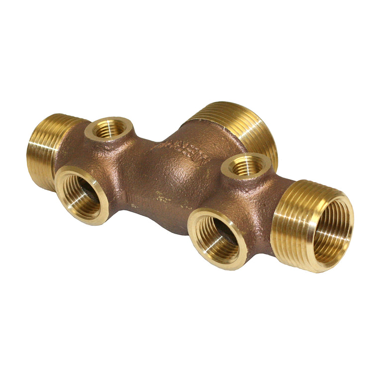 Long Cast Tank Tee – Heavy-Duty No Lead Brass Tee for Pressure Tank Installations | Durable and Corrosion-Resistant | BATNL1-1/4