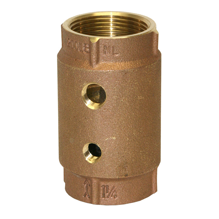 No-Lead Side Tapped Brass Check Valve – Dual Taps, Vertical/Horizontal Use | CVRTNL
