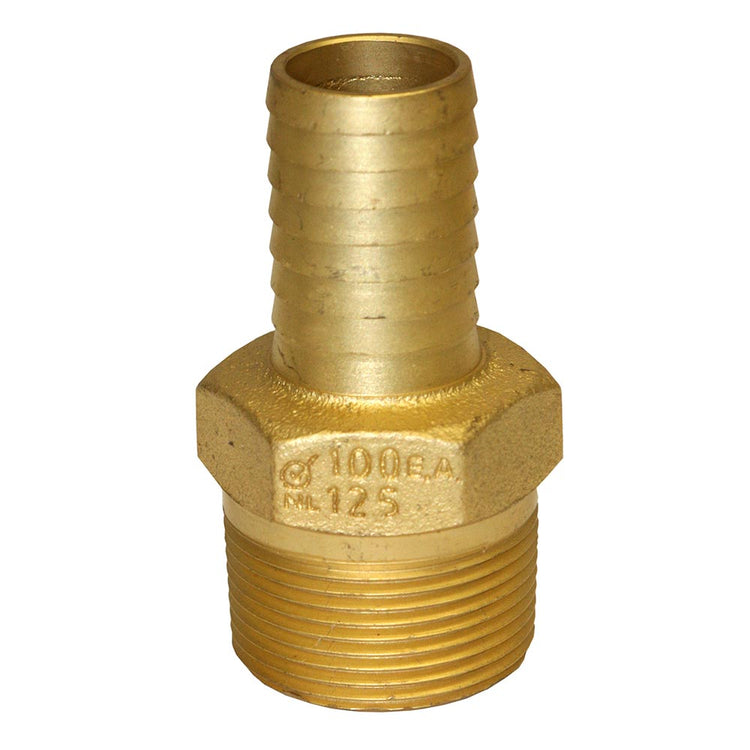 Round Yellow Brass Male Adapter – No Lead, MIP Connection | IBMANL