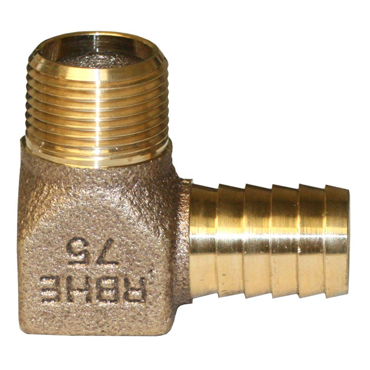 No-Lead Bronze Combination MIP Elbow x Insert Barb – Durable Plumbing Fitting | RBHENL