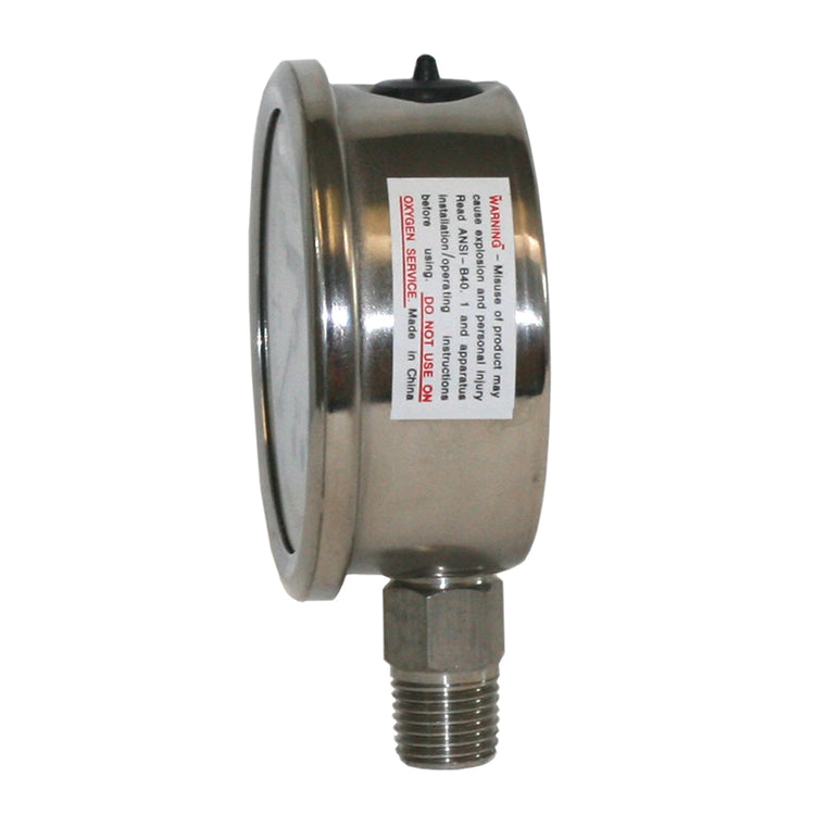 Dial Liquid-Filled Stainless Steel Pressure Gauge – 304 Mount, No Lead