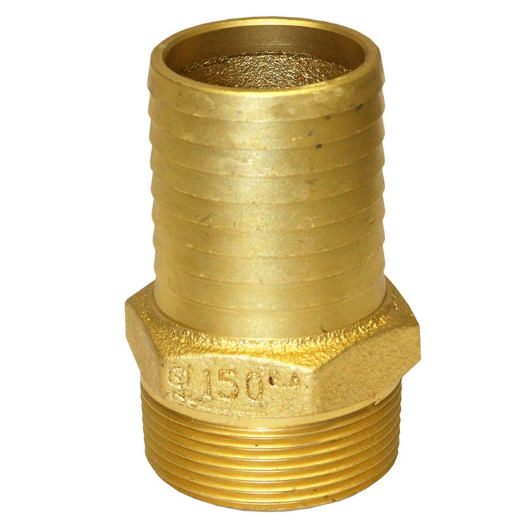 Round Yellow Brass Male Adapter – No Lead, MIP Connection | IBMANL