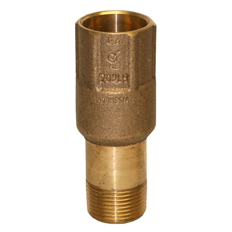 Extra-Long No-Lead Bronze Check Valve with No-Spin Poppet – High-Durability Water Flow Control | CVMXLNL