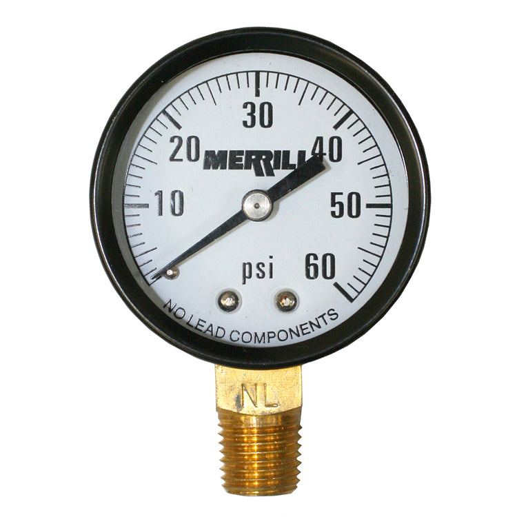 Dial Pressure Gauge – No Lead, Brass-Alloy Pressure Gauge for Water, Air & Steam