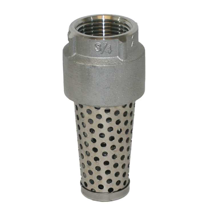 1100E Series Foot Valve (Stainless Steel Viton O-Ring, Stainless Steel Screen) | FVSE