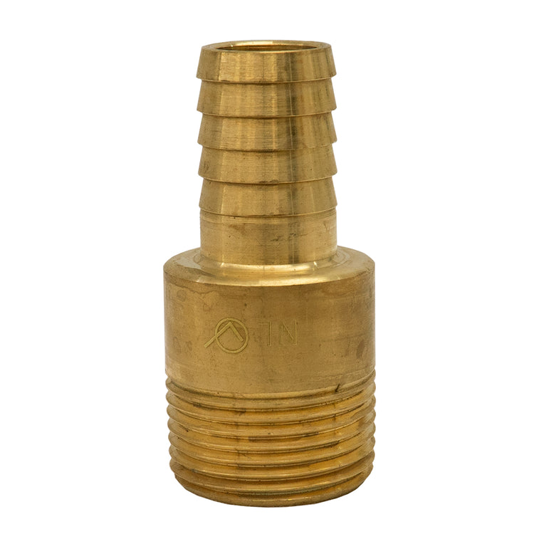 Round Yellow Brass Male Adapter – No Lead, MIP Connection