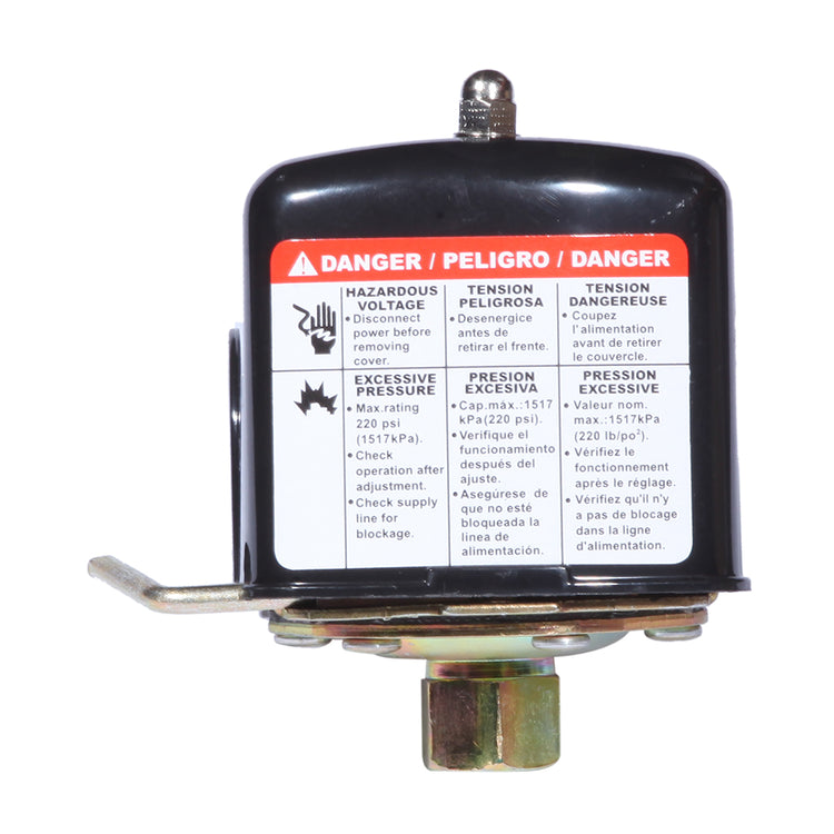 Heavy Duty Pressure Switch – No Lead | 2HP Rated, Large Case, Durable Brass Connections | MPSHDM