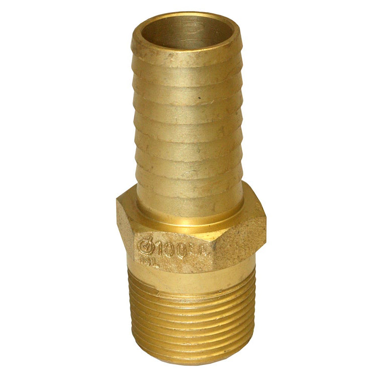 Round Yellow Brass Male Adapter – No Lead, MIP Connection | IBMANL