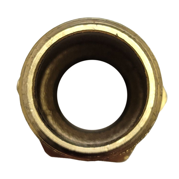 Round Yellow Brass Male Adapter – No Lead, MIP Connection