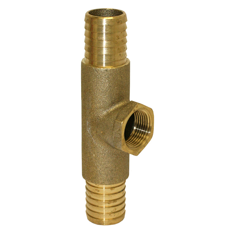 Yellow Brass No-Lead Tee – Plastic Pipe to Plastic Pipe Connection