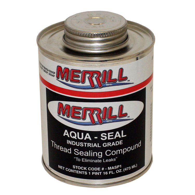 Aqua-Seal Thread Sealing Compound – Lead-Free, Compatible with Metal, ABS, PVC, CPVC, Nylon, and Plastic- Brush in Can | MASP