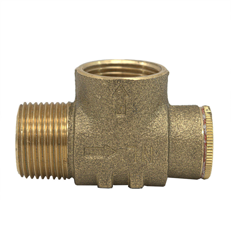 Brass (No Lead) Pressure Relief Valve – 75 PSI & 100 PSI Options | Cold Water System Protection
