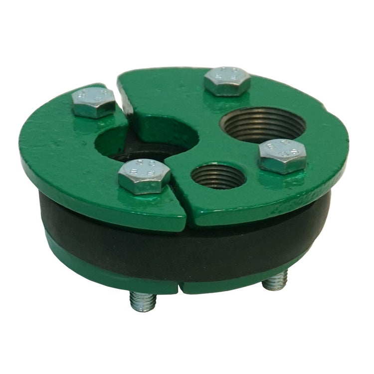 WS Series Cast Iron Well Seal – Single Drop Pipe with Split Top Plate, Cable Tapping & Vent | WS Split