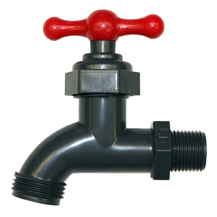 PVC Boiler Drain Valve with Hose Bibb – Gray | Corrosion-Resistant Drain Valve for Residential & Commercial Use | PVCBD