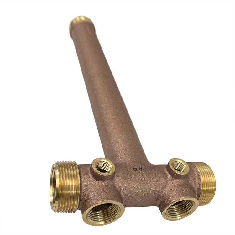 Long Cast Tank Tee – Heavy-Duty No Lead Brass Tee for Pressure Tank Installations | Durable and Corrosion-Resistant | BATNL1-1/4