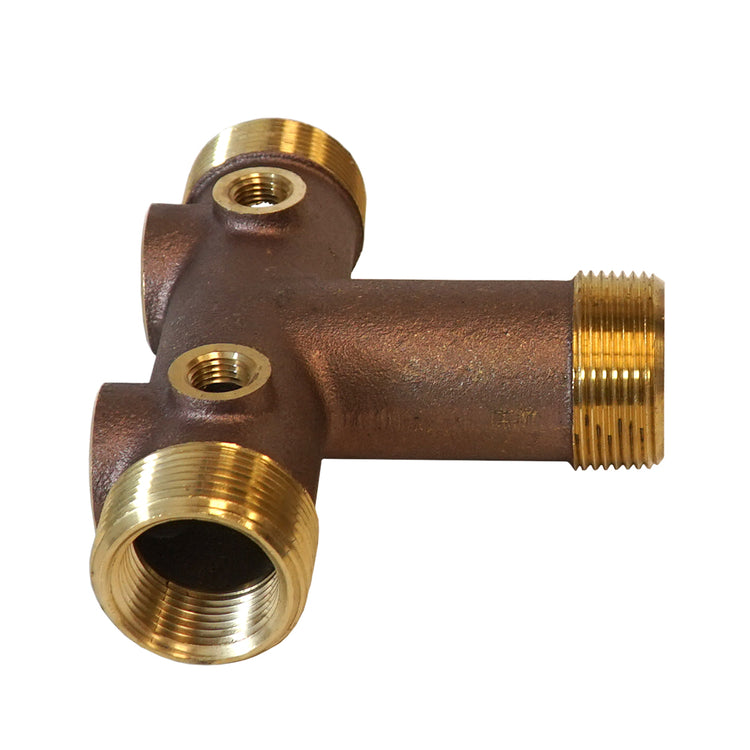 Long Cast Tank Tee – Heavy-Duty No Lead Brass Tee for Pressure Tank Installations | Durable and Corrosion-Resistant | BATNL1-1/4