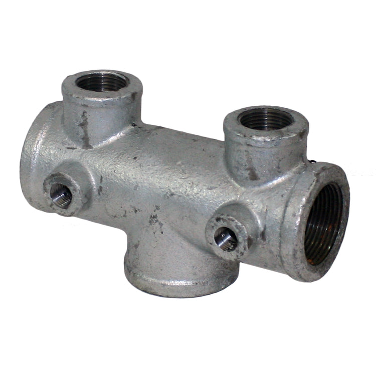 Galvanized Tank Tee – Ductile Iron with NPT Tappings | For Pressure Switch & Gauge