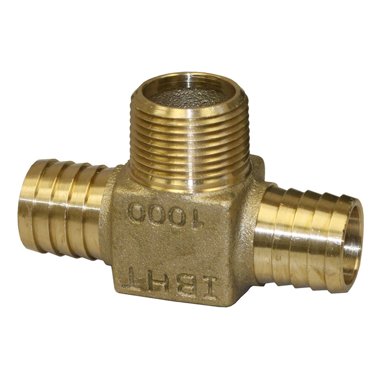 No-Lead Yellow Brass Hydrant Tee – MIP x Insert