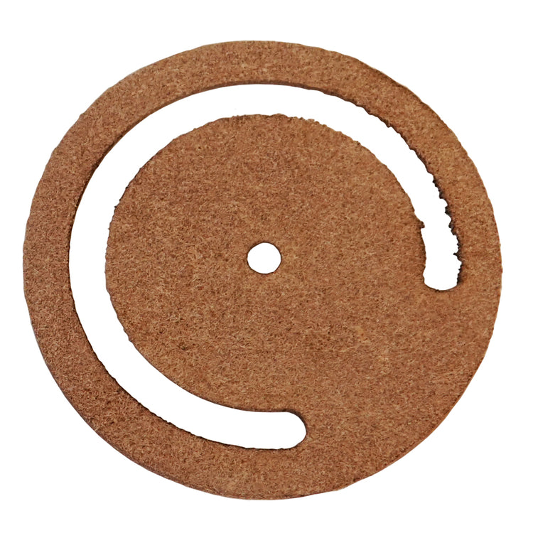 Valve Leather with Center Hole – No. 700 Universal Lower Valve Leather | Durable Natural Finish