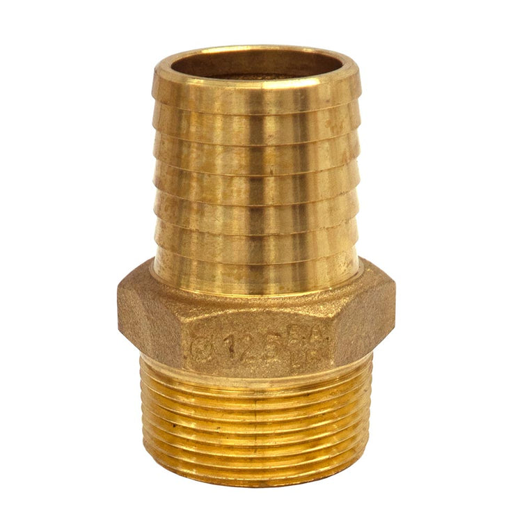 Round Yellow Brass Male Adapter – No Lead, MIP Connection | IBMANL