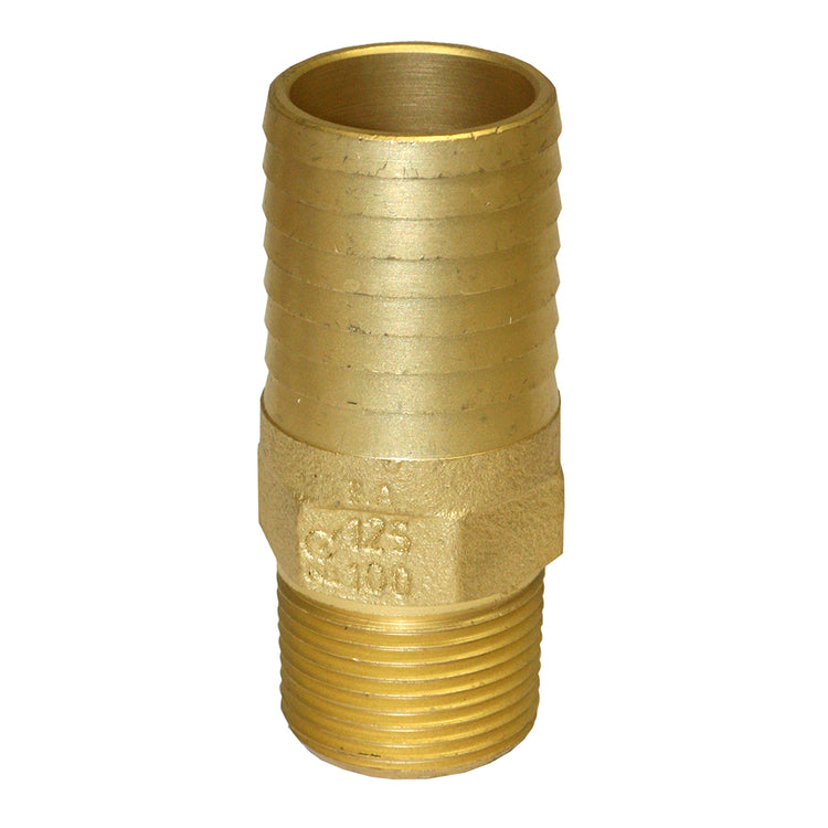 Round Yellow Brass Male Adapter – No Lead, MIP Connection