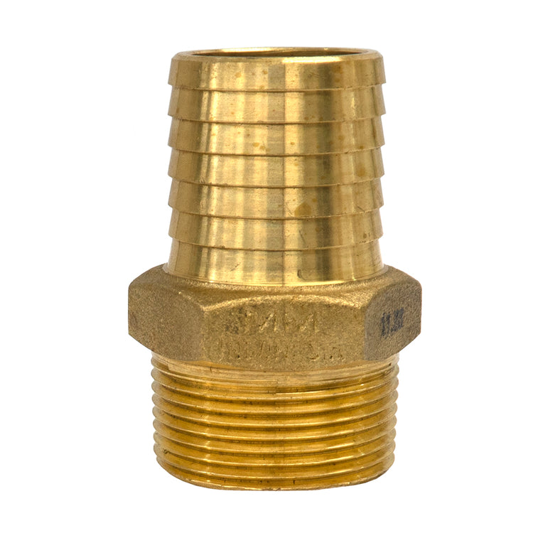 Round Yellow Brass Male Adapter – No Lead, MIP Connection