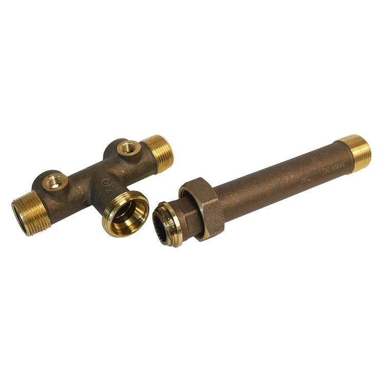 1" Long Cast Brass Tank Tee with Union – No Lead