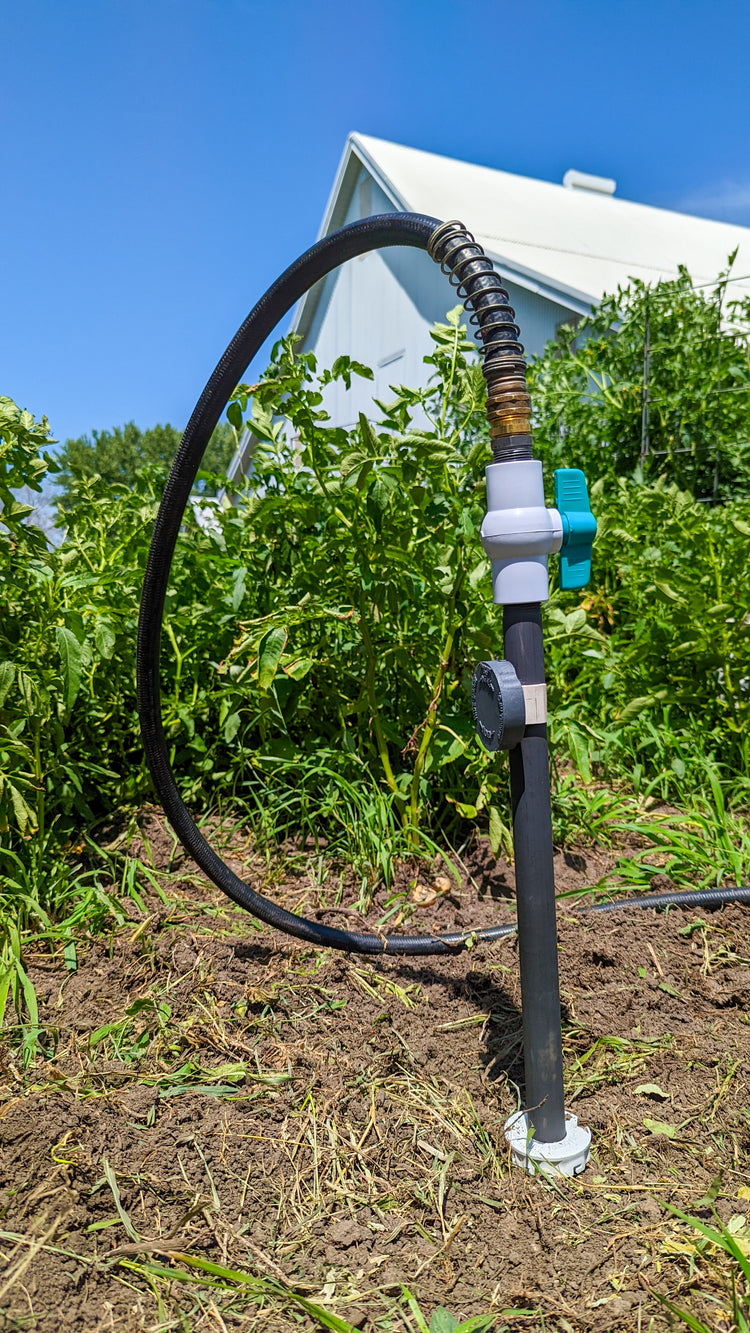 Hide-Drant Straight No-Lead PVC Sanitary Frost-Proof Yard Hydrant - Ideal For Sprinkler On Top