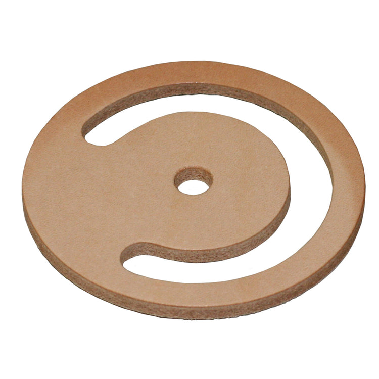 Valve Leather with Center Hole – No. 700 Universal Lower Valve Leather | Durable Natural Finish