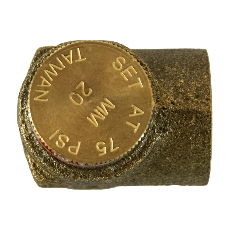 Brass (No Lead) Pressure Relief Valve – 75 PSI & 100 PSI Options | Cold Water System Protection