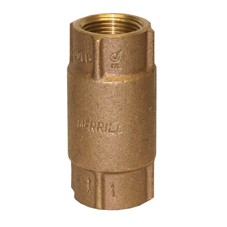 Extra Long No-Lead Bronze Check Valve with No-Spin Poppet | CVXLDNL