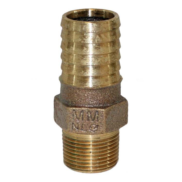 No-Lead Bronze Male Adapter – MIP to Plastic Pipe with Hex Head
