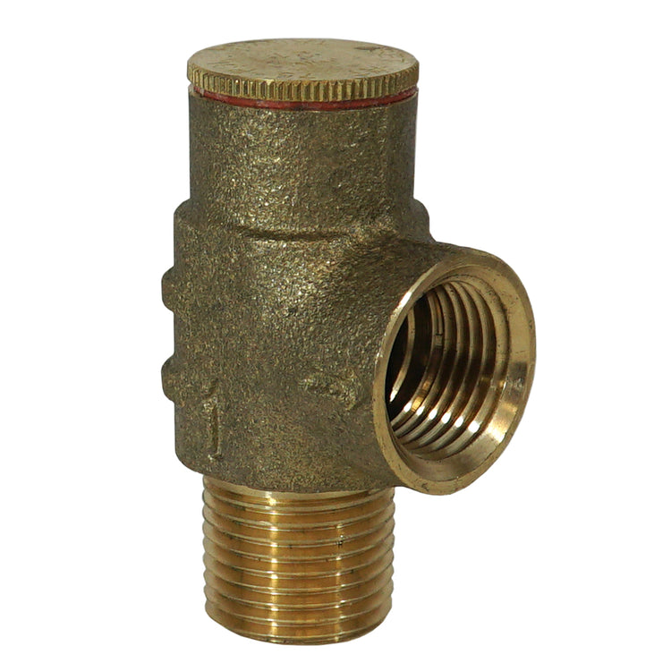 Brass (No Lead) Pressure Relief Valve – 75 PSI & 100 PSI Options | Cold Water System Protection | PRV