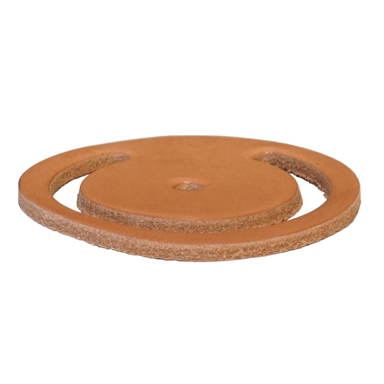 Valve Leather with Center Hole – No. 700 Universal Lower Valve Leather | Durable Natural Finish
