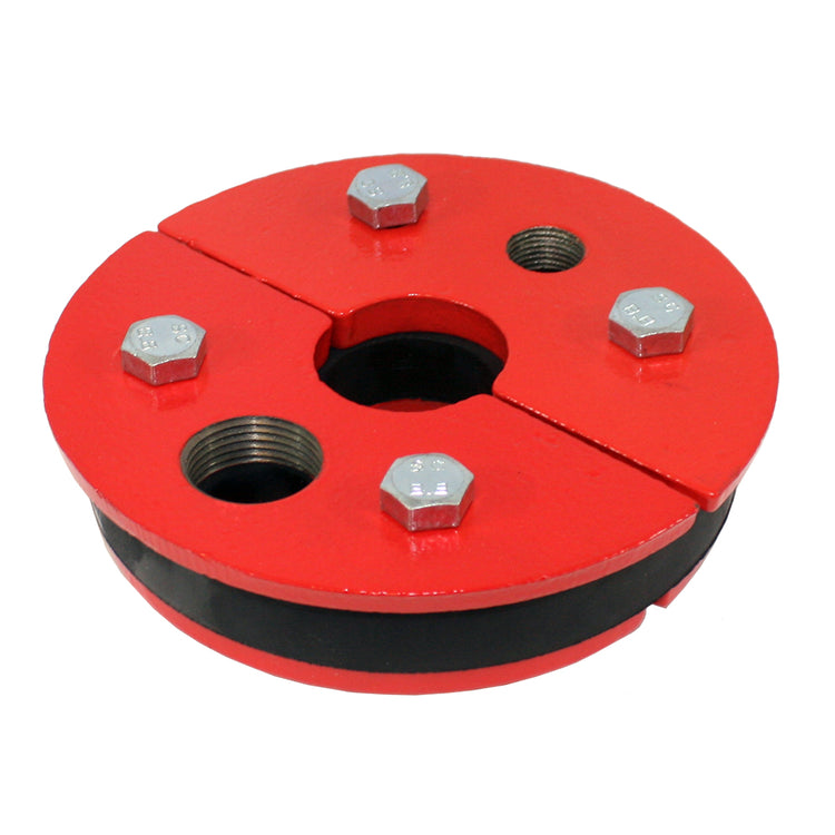 WS Series Cast Iron Well Seal – Single Drop Pipe with Split Top Plate, Cable Tapping & Vent | WS Split