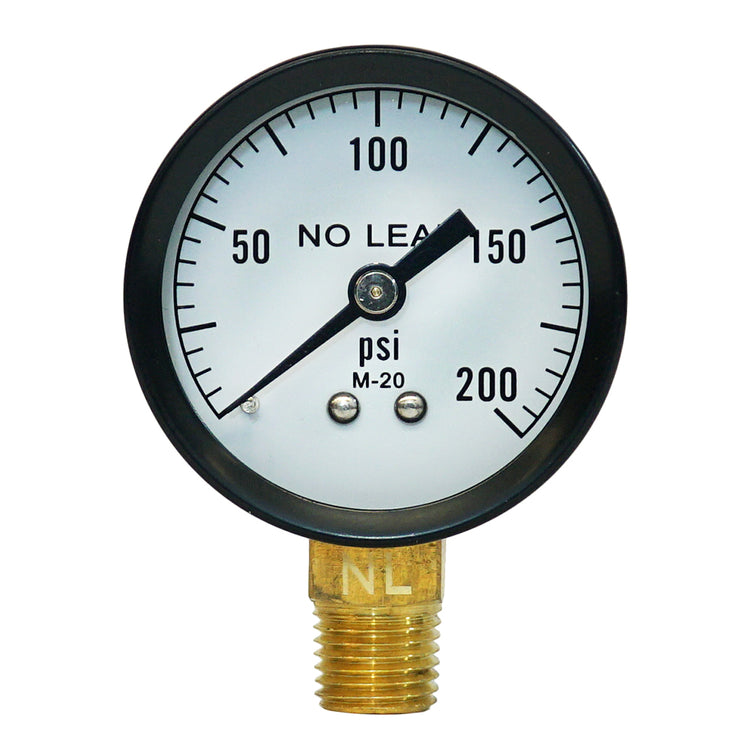 Dial Pressure Gauge – No Lead, Brass-Alloy Pressure Gauge for Water, Air & Steam