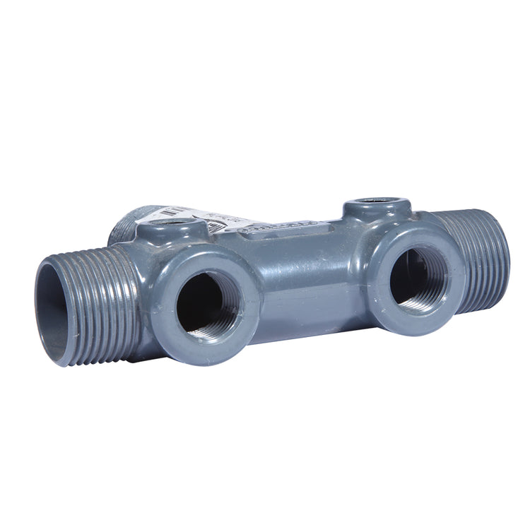 Heavy-Duty PVC Tank Tee with Dual Top Tappings