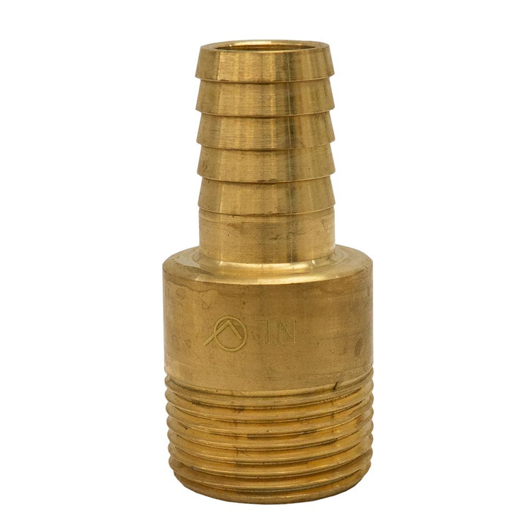Round Yellow Brass Male Adapter – No Lead, MIP Connection | IBMANL