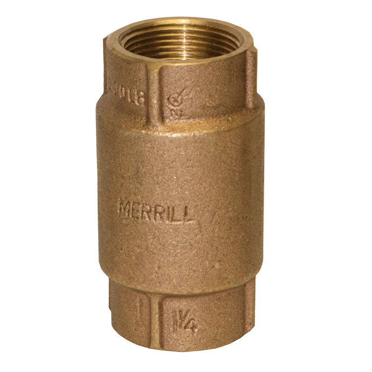 Extra Long No-Lead Bronze Check Valve with No-Spin Poppet | CVXLDNL