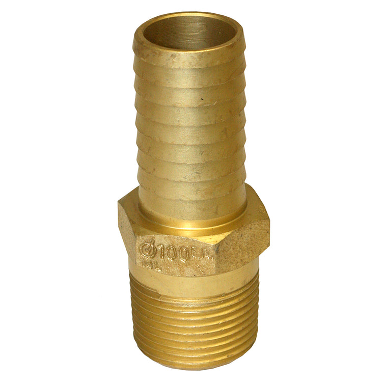 Round Yellow Brass Male Adapter – No Lead, MIP Connection