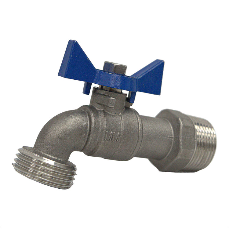 No-Lead Boiler Drain – 3/4" Hose Threaded Outlet, Heavy-Duty Handle