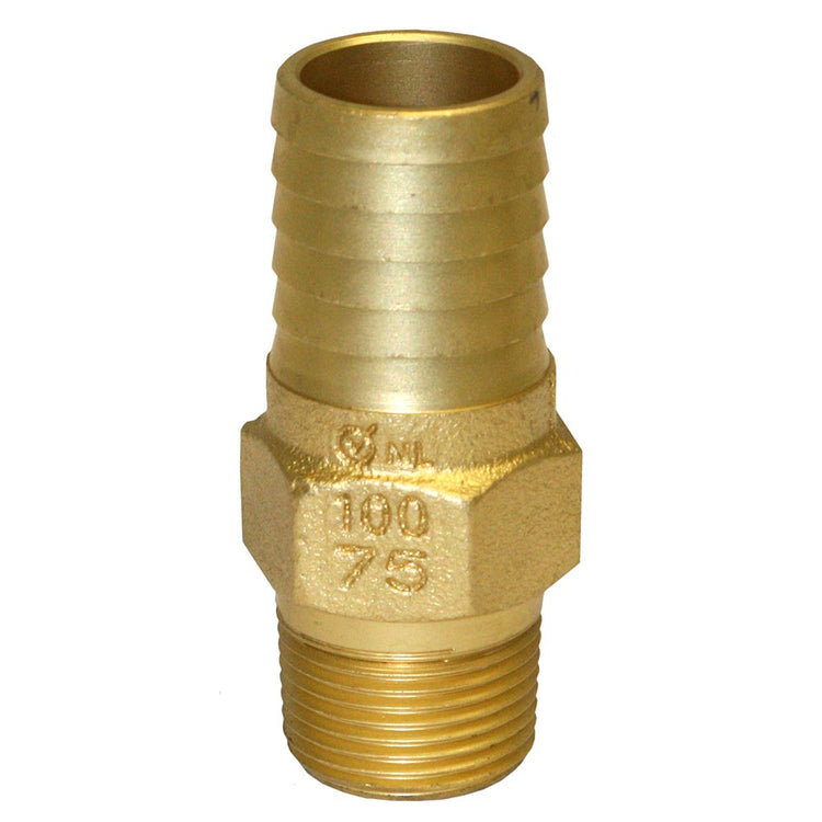 Round Yellow Brass Male Adapter – No Lead, MIP Connection | IBMANL