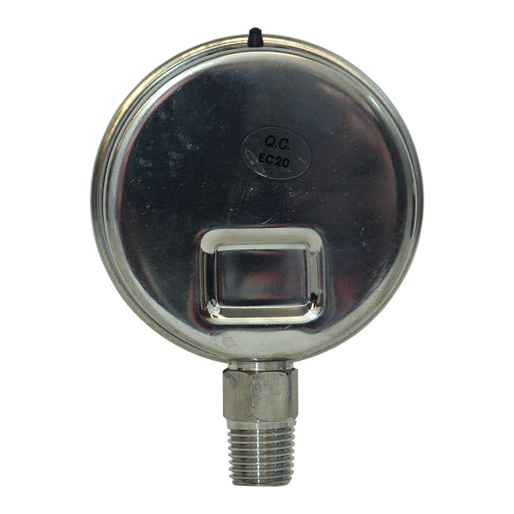 Dial Liquid-Filled Stainless Steel Pressure Gauge – 304 Mount, No Lead