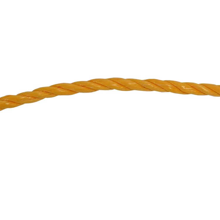 Braided Safety Rope – 1/4" Polypropylene | 1000 lb. Test, Yellow, Plastic Spool