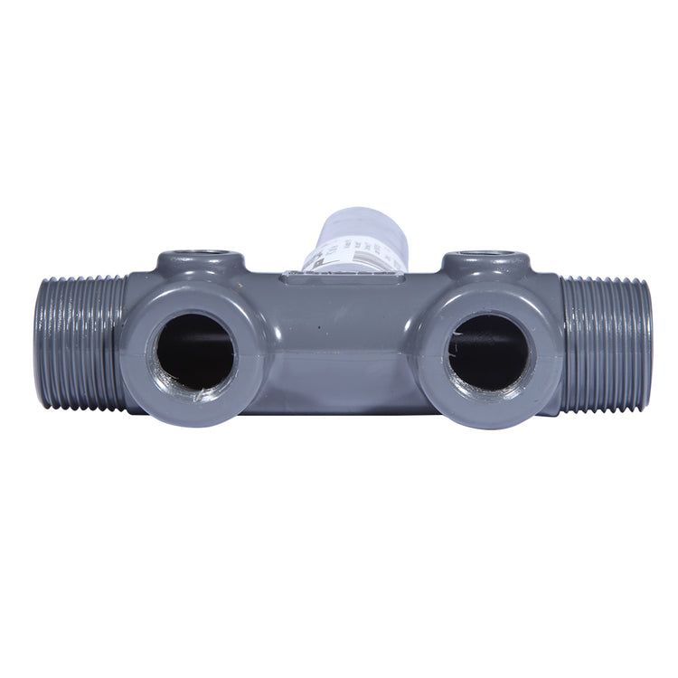 Heavy-Duty PVC Tank Tee with Dual Top Tappings