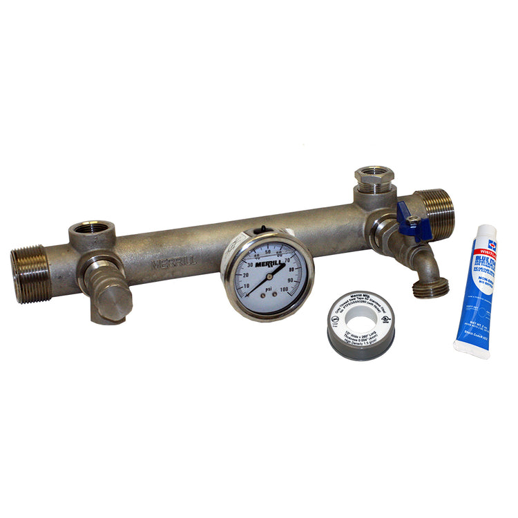 Stainless steel manifold Kit w/ Thread Sealant & Thread Tape | SSMK12510TS